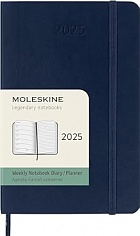 Kalendarz Moleskine 2025 12M rozmiar P (kieszonkowy 9x14 cm) Tygodniowy Niebieski/Szafirowy Miękka oprawa (Moleskine Weekly Notebook Diary/Planner 2025 Pocket Sapphire Blue Soft Cover) - 8056999270360