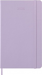 Kalendarz Moleskine 2026 12M rozmiar L (duży 13x21 cm) Dzienny Pastelowy Liliowy Twarda oprawa (Moleskine Daily Notebook Diary/Planner 2026 Large Pastel Lilac Hard Cover) - 8056999276416