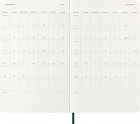 Kalendarz Moleskine 2026 12M rozmiar L (duży 13x21 cm) Dzienny Zielony Mirt Miękka oprawa (Moleskine Daily Notebook Diary/Planner 2026 Large Myrtle Green Soft Cover) - 8056999275594