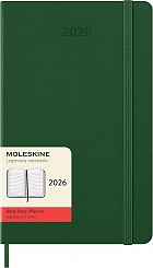 Kalendarz Moleskine 2026 12M rozmiar L (duży 13x21 cm) Dzienny Zielony Mirt Twarda oprawa (Moleskine Daily Notebook Diary/Planner 2026 Large Myrtle Green Hard Cover) - 8056999275570