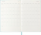 Kalendarz Moleskine 2026 12M rozmiar L (duży 13x21 cm) Tygodniowy Akwamaryna Twarda oprawa (Moleskine Weekly Notebook Diary/Planner 2026 Large Aquamarine Hard Cover) - 8056999276409