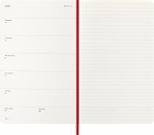 Kalendarz Moleskine 2026 12M rozmiar L (duży 13x21 cm) Tygodniowy Czerwony/ Szkarłatny Miękka oprawa (Moleskine Weekly Notebook Diary/Planner 2026 Large Scarlet Red Soft Cover) - 8056999274733