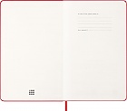 Kalendarz Moleskine 2026 12M rozmiar L (duży 13x21 cm) Tygodniowy Czerwony/ Szkarłatny Twarda oprawa (Moleskine Weekly Notebook Diary/Planner 2026 Large Scarlet Red Hard Cover) - 8056999274696