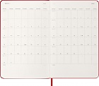 Kalendarz Moleskine 2026 12M rozmiar L (duży 13x21 cm) Tygodniowy Czerwony/ Szkarłatny Twarda oprawa (Moleskine Weekly Notebook Diary/Planner 2026 Large Scarlet Red Hard Cover) - 8056999274696