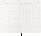 Kalendarz Moleskine 2026 12M rozmiar L (duży 13x21 cm) Tygodniowy Zielony Mirt Miękka oprawa (Moleskine Weekly Notebook Diary/Planner 2026 Large Myrtle Green Soft Cover) - 8056999275532