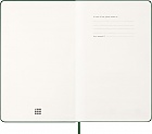 Kalendarz Moleskine 2026 12M rozmiar L (duży 13x21 cm) Tygodniowy Zielony Mirt Twarda oprawa (Moleskine Weekly Notebook Diary/Planner 2026 Large Myrtle Green Hard Cover) - 8056999275525