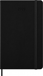 Kalendarz Moleskine 2026 12M rozmiar L (duży 13x21 cm) Wertykalny Tygodniowy Czarny Twarda oprawa (Moleskine Weekly Vertical Diary/Planner 2026 Large Black Hard Cover) - 8056999275358