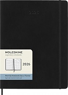 Kalendarz Moleskine 2026 12M rozmiar XL (bardzo duży 19x25 cm) Miesięczny Czarny Miękka oprawa (Moleskine Monthly Diary/Planner 2026 Extra Large Black Soft Cover) - 8056999275341