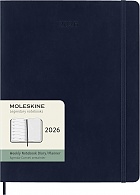 Kalendarz Moleskine 2026 12M rozmiar XL (bardzo duży 19x25 cm) Tygodniowy Niebieski Szafirowy Miękka oprawa (Moleskine Weekly Notebook Diary/Planner 2026 Extra Large Sapphire Blue Soft Cover) - 8056999275242