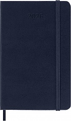 Kalendarz Moleskine 2026 12M rozmiar P (kieszonkowy 9x14 cm) Dzienny Niebieski/Szafirowy Twarda oprawa (Moleskine Daily Notebook Diary/Planner 2026 Pocket Sapphire Blue Hard Cover) - 8056999274597