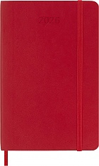 Kalendarz Moleskine 2026 12M rozmiar P (kieszonkowy 9x14 cm) Tygodniowy Czerwony/Szkarłatny Miękka oprawa (Moleskine Weekly Notebook Diary/Planner 2026 Pocket Scarlet Red  Soft Cover) - 8056999275228