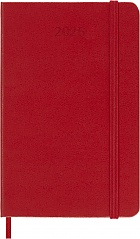 Kalendarz Moleskine 2026 12M rozmiar P (kieszonkowy 9x14 cm) Tygodniowy Czerwony/Szkarłatny Twarda oprawa (Moleskine Weekly Notebook Diary/Planner 2026 Pocket Scarlet Red Hard Cover) - 8056999274764