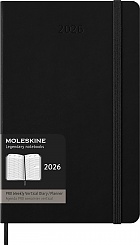Kalendarz Moleskine 2026 12M PRO rozmiar L (duży 13x21 cm) Wertykalny Tygodniowy Czarny Twarda oprawa (Moleskine Weekly Vertical 2026 PRO Planner Large Black Hard Cover) - 8056999274658