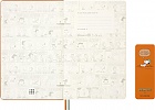 Kalendarz Moleskine 2026 12M Fistaszki Peanuts Snoopy rozmiar L (duży 13x21 cm) Tygodniowy Pomarańczowy Twarda oprawa (Moleskine Limited Edition Peanuts Weekly Notebook/Planner 2022 Large Orange Hard Cover) - 8056999277147