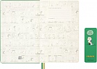 Kalendarz Moleskine 2026 12M Fistaszki Peanuts Charlie i Snoopy rozmiar L (duży 13x21 cm) Dzienny Zielony Twarda oprawa (Moleskine Limited Edition Peanuts Daily Notebook/Planner 2026 Large Green Hard Cover) - 8056999277154