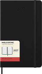 Kalendarz Moleskine 2027 12M rozmiar L (duży 13x21 cm) Dzienny Czarny Twarda oprawa (Moleskine Daily Notebook Diary/Planner 2027 Large Black Hard Cover) - 8056999279363