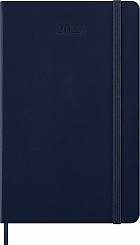 Kalendarz Moleskine 2027 12M rozmiar L (duży 13x21 cm) Dzienny Niebieski/Szafirowy Twarda oprawa (Moleskine Daily Notebook Diary/Planner 2027 Large Sapphire Blue Hard Cover) - 8056999279356