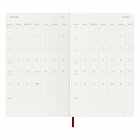 Kalendarz Moleskine 2027 12M rozmiar L (duży 13x21 cm) Tygodniowy Czerwony/ Szkarłatny Miękka oprawa (Moleskine Weekly Notebook Diary/Planner 2027 Large Scarlet Red Soft Cover) - 8056999279554