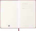 Kalendarz Moleskine 2027 12M rozmiar L (duży 13x21 cm) Tygodniowy Czerwony/ Szkarłatny Twarda oprawa (Moleskine Weekly Notebook Diary/Planner 2027 Large Scarlet Red Hard Cover) - 8056999279516