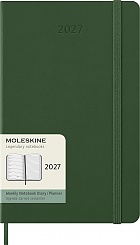 Kalendarz Moleskine 2027 12M rozmiar L (duży 13x21 cm) Tygodniowy Zielony Mirt Twarda oprawa (Moleskine Weekly Notebook Diary/Planner 2027 Large Myrtle Green Hard Cover) - 8056999279943