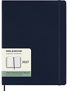 Kalendarz Moleskine 2027 12M rozmiar XL (bardzo duży 19x25 cm) Tygodniowy Niebieski Szafirowy Twarda oprawa (Moleskine Weekly Notebook Diary/Planner 2027 Extra Large Sapphire Blue Hard Cover) - 8056999279639