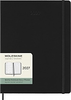 Kalendarz Moleskine 2027 12M rozmiar XL (bardzo duży 19x25 cm) Tygodniowy Czarny Twarda oprawa (Moleskine Weekly Notebook Diary/Planner 2027 Extra Large Black Hard Cover) - 8056999279653