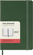 Kalendarz Moleskine 2027 12M rozmiar P (kieszonkowy 9x14 cm) Dzienny Zielony Mirt Twarda oprawa (Moleskine Daily Notebook Diary/Planner 2027 Pocket Myrtle Green Hard Cover) - 8056999279981