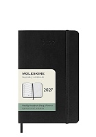 Kalendarz Moleskine 2027 12M rozmiar P (kieszonkowy 9x14 cm) Tygodniowy Czarny Miękka oprawa (Moleskine Weekly Notebook Diary/Planner 2027 Pocket Black Soft Cover) - 8056999279615