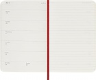 Kalendarz Moleskine 2027 12M rozmiar P (kieszonkowy 9x14 cm) Tygodniowy Czerwony/Szkarłatny Miękka oprawa (Moleskine Weekly Notebook Diary/Planner 2027 Pocket Scarlet Red  Soft Cover) - 8056999279622