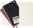 Kalendarz Moleskine 2027 12M rozmiar P (kieszonkowy 9x14 cm) Tygodniowy Niebieski/Szafirowy Miękka oprawa (Moleskine Weekly Notebook Diary/Planner 2027 Pocket Sapphire Blue Soft Cover) - 8056999279592