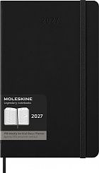 Kalendarz Moleskine 2027 12M PRO rozmiar L (duży 13x21 cm) Wertykalny Tygodniowy Czarny Twarda oprawa (Moleskine Weekly Vertical 2027 PRO Planner Large Black Hard Cover) - 8056999279479