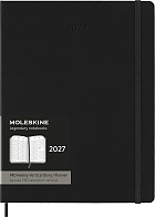 Kalendarz Moleskine 2027 12M PRO rozmiar XL (bardzo duży 19x25 cm) Wertykalny Tygodniowy Czarny Twarda oprawa (Moleskine Weekly Vertical 2027 PRO Planner Extra Large Black Hard Cover) - 8056999279486