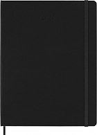 Kalendarz Moleskine 2027 12M PRO rozmiar XL (bardzo duży 19x25 cm) Wertykalny Tygodniowy Czarny Twarda oprawa (Moleskine Weekly Vertical 2027 PRO Planner Extra Large Black Hard Cover) - 8056999279486
