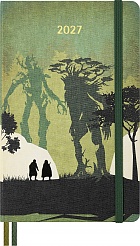 Kalendarz Moleskine 2027 12M Władca Pierścieni Merry Pippin i Entowie rozmiar L (duży 13x21 cm) Dzienny Zielony Twarda oprawa (Moleskine Limited Edition Lord of the Rings Merry & Pippin Daily Notebook/Planner 2027 Large Hard Cover) - 8056999279127