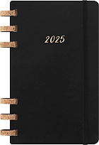 Kalendarz Moleskine 2025 12M rozmiar L (duży 13x21 cm) na Spirali Tygodniowy i Miesięczny Czarny Twarda oprawa (Moleskine Weekly and Monthly Planner 2025 Large Remake Midnight Hard Cover) - 8056999271718