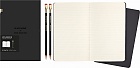 Moleskine x Blackwing Zestaw do rysowania 2 Ołówki Twarde i 2 Zeszyty L duże (13x21 cm) w Linie Czarne (Moleskine x Blackwing Creative Set of 2 Cahier Ruled Journals and 2 Hard Pencils) - 8056999277970