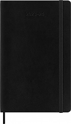 Kalendarz Moleskine 2023-2024 18-miesięczny rozmiar L (duży 13x21 cm) Tygodniowy Czarny Miękka oprawa (Moleskine Weekly Notebook Diary/Planner 2023/24 Large Soft Black Cover) - 8056598856941