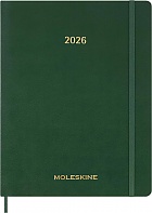 Kalendarz Moleskine 2026 12M rozmiar XXL (bardzo duży 23,5x28,14cm) Wertykalny Tygodniowy Zielony Mirt Miękka oprawa (Moleskine Weekly Vertical Diary/Planner 2026 XXL Myrtle Green Soft Cover) - 8056999276539