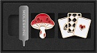 Moleskine 2 Przypinki Alicja w Krainie Czarów Muchomor i Karty (Moleskine Set of 2 Alice in Wonderland Pins Mushroom & Cards) - 8056711513836