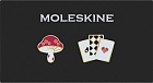 Moleskine 2 Przypinki Alicja w Krainie Czarów Muchomor i Karty (Moleskine Set of 2 Alice in Wonderland Pins Mushroom & Cards) - 8056711513836