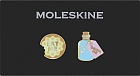 Moleskine 2 Przypinki Alicja w Krainie Czarów Ciasteczko Zjedz Mnie i butelkę Wypij Mnie (Moleskine Set of 2 Alice in Wonderland Pins Eat Me & Drink Me) - 8056711513096