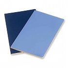 Zestaw 2 zeszytów Moleskine Volant P kieszonkowy (9x14 cm) Czyste Niebieskie Pudrowy i Królewski Miękka oprawa (Moleskine Volant Set of 2 Pocket Plain Journals Powder Blue / Royal Blue Soft Cover) - 8051272890440