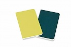 Zestaw 2 zeszytów Moleskine Volant XS bardzo małe (6.5x10.5 cm) w Linie Żółty Cytrynowy i Sosnowa Zieleń Miękka oprawa (Moleskine Volant Set of 2 Ruled Journals XS Pine Green Lemon Yellow Soft Cover) - 8058647620619