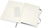 Notatnik Moleskine XL ekstra duży (19x25 cm) W Linie-Czysty Czarny Miękka oprawa (Moleskine Ruled-Plain Notebook Extra Large Black Soft Cover) - 8056420853032