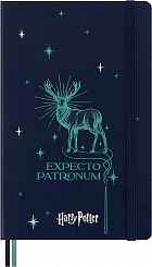 Notatnik Moleskine Harry Potter Expecto Patronum (duży 13x21) w Linie Granatowy Fluorescencyjny Twarda oprawa (Moleskine Harry Potter Expecto Patronum with glow effect Limited Edition Notebook Ruled Large Hard Cover) - 8056999272180