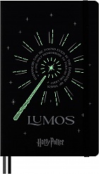 Notatnik Moleskine Harry Potter Lumos (duży 13x21) w Linie Czarny Fluorescencyjny Twarda oprawa (Moleskine Harry Potter Lumos with glow effect Limited Edition Notebook Ruled Large Hard Cover) - 8056999272777