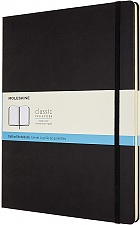 Notatnik Moleskine XXL bardzo duży (21,6x27,9 cm) w Kropki Czarny Twarda oprawa (Moleskine Dotted Notebook XXL Hard Black Cover) - 8053853602763