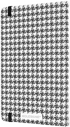 Notatnik Tekstylny Moleskine Blend L (duży 13x21 cm) w Linie Biało-Czarna mała Szachownica Twarda oprawa (Moleskine Blend Collection Ruled Notebook Large Black Check Pattern Hard Cover) - 8056420853612