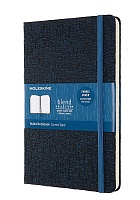 Notatnik Tekstylny Moleskine Blend L (duży 13x21 cm) w Linie Niebieski Ciemny Twarda oprawa (Moleskine Blend Collection Ruled Notebook Large Blue Hard Cover) - 8053853603685