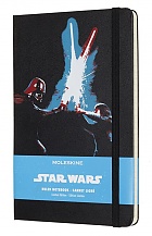 Notes Moleskine Star Wars L duży (13x21 cm) w Linie Czarny Miecz Świetlny Luke Sky Walker Darth Vader Twarda oprawa (Moleskine Star Wars Limited Edition Lightsaber Duel Ruled Large Hard Cover) - 8058341713488